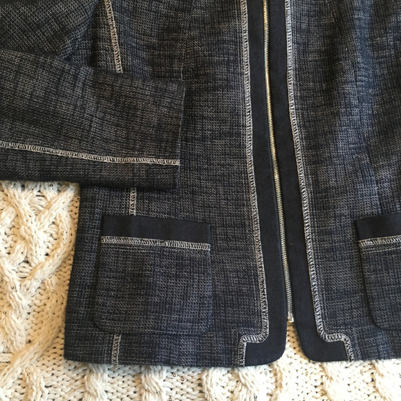 Elie Tahari Blue Blazer - Picture 3 of 6